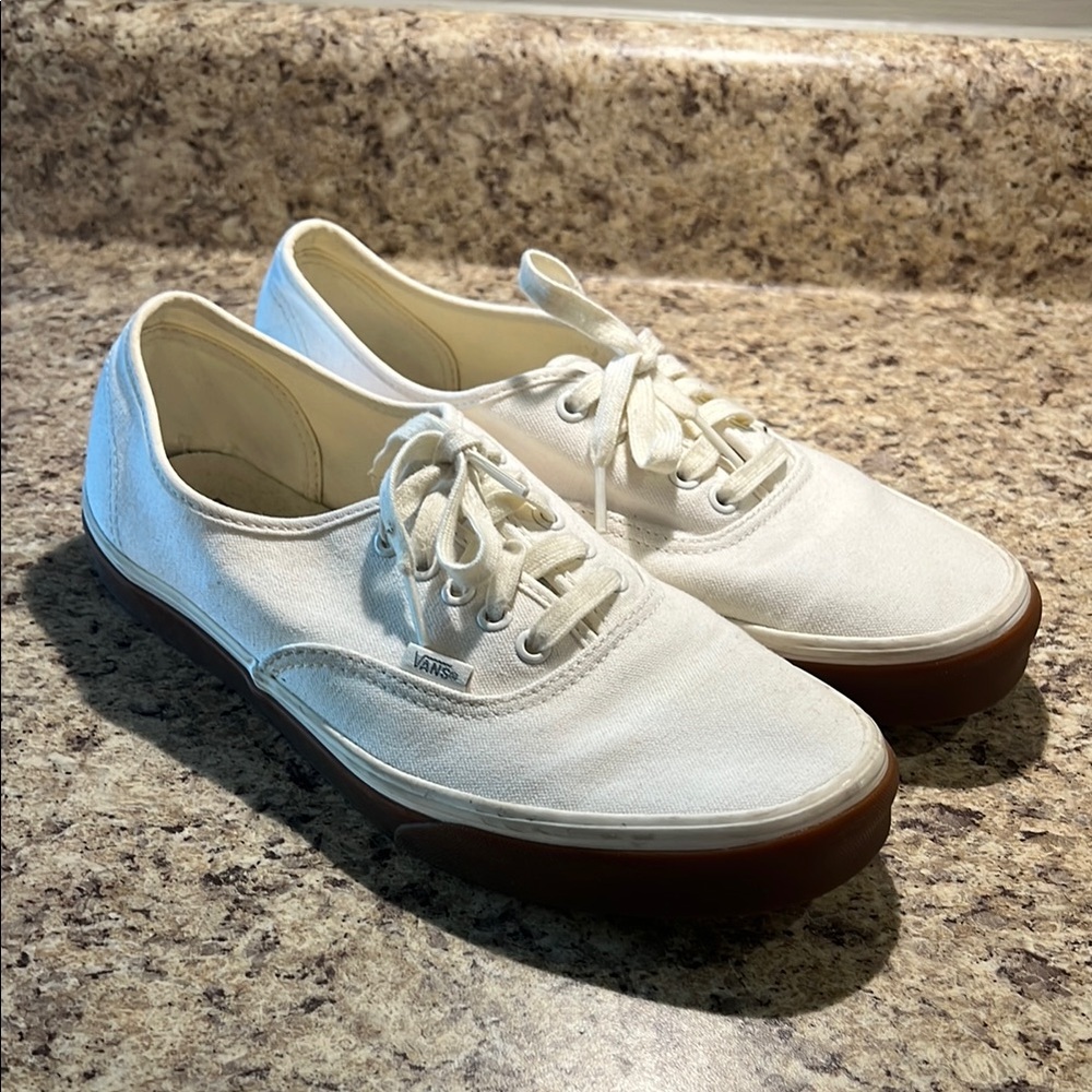 Vans White Canvas Sneakers